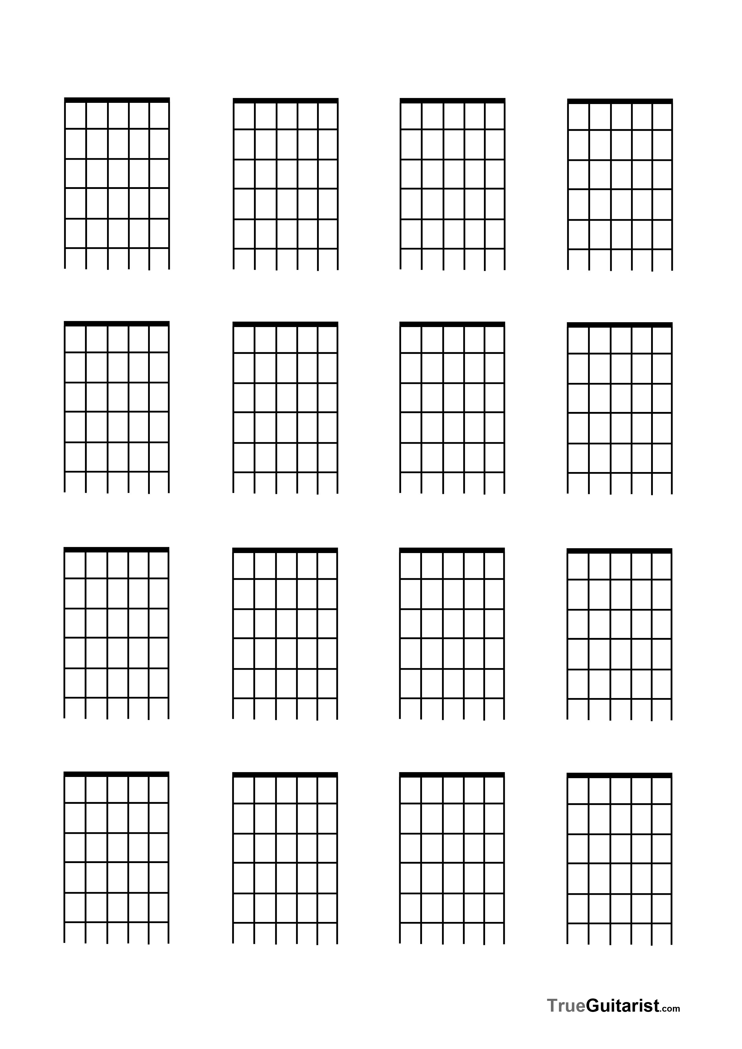Blank Guitar Chord Sheets