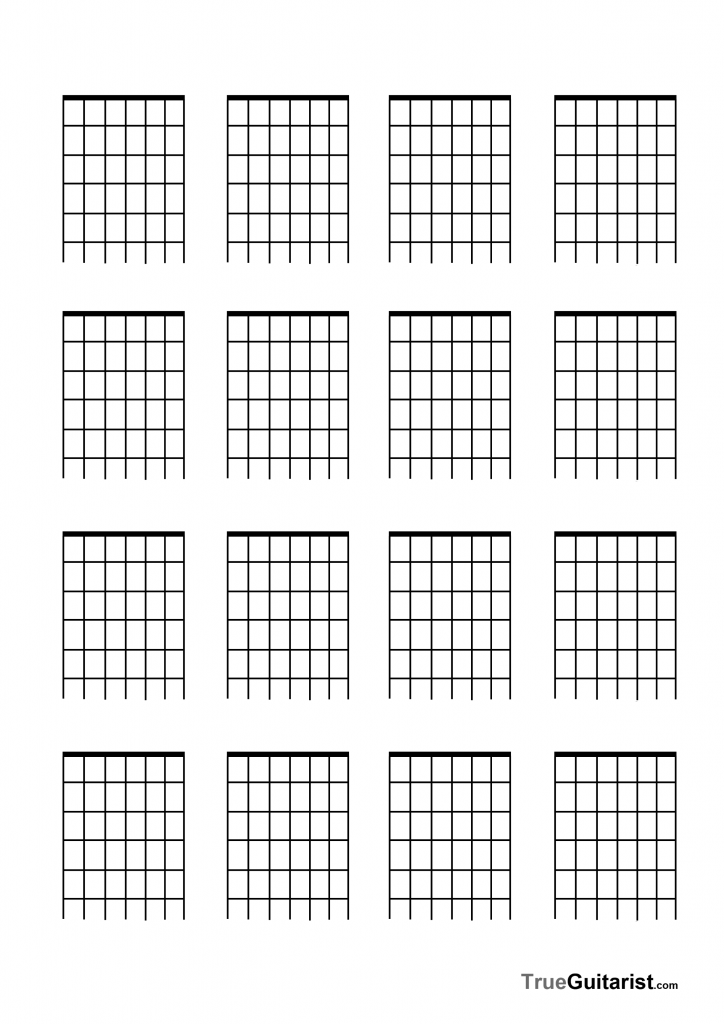 7 String Guitar Free Blank Templates - TrueGuitarist.com